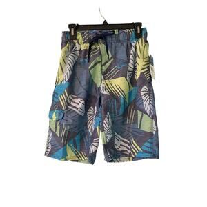 NEW Kanu Surf Swim Trunks Floral Mens Medium Mesh Lined New With Tags